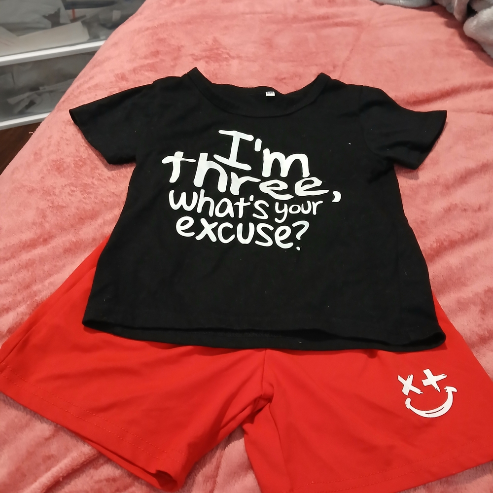 Black and Red Toddler Outfit